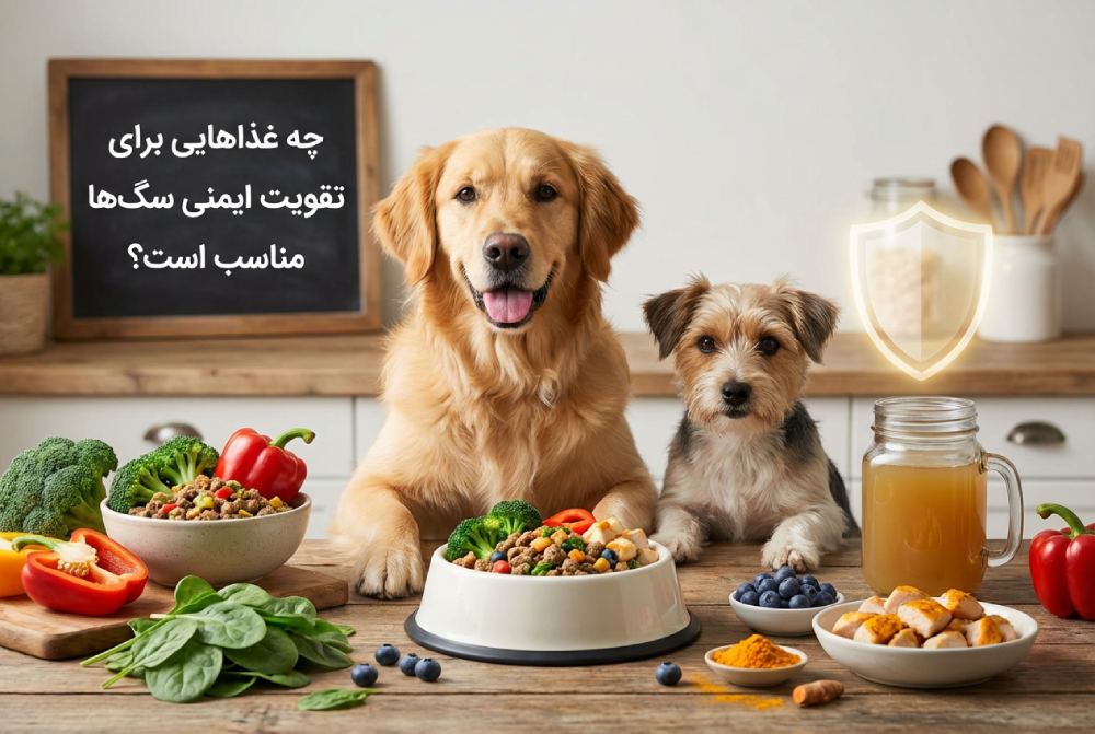 چه غذاهایی برای تقویت ایمنی سگ_ها مناسب است؟
